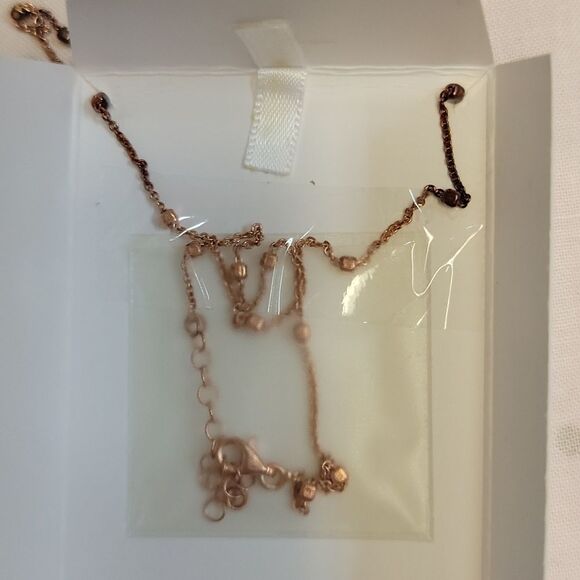 New Stella Picciotto sterling silver butterfly tassle rose gold necklace - Picture 5 of 5